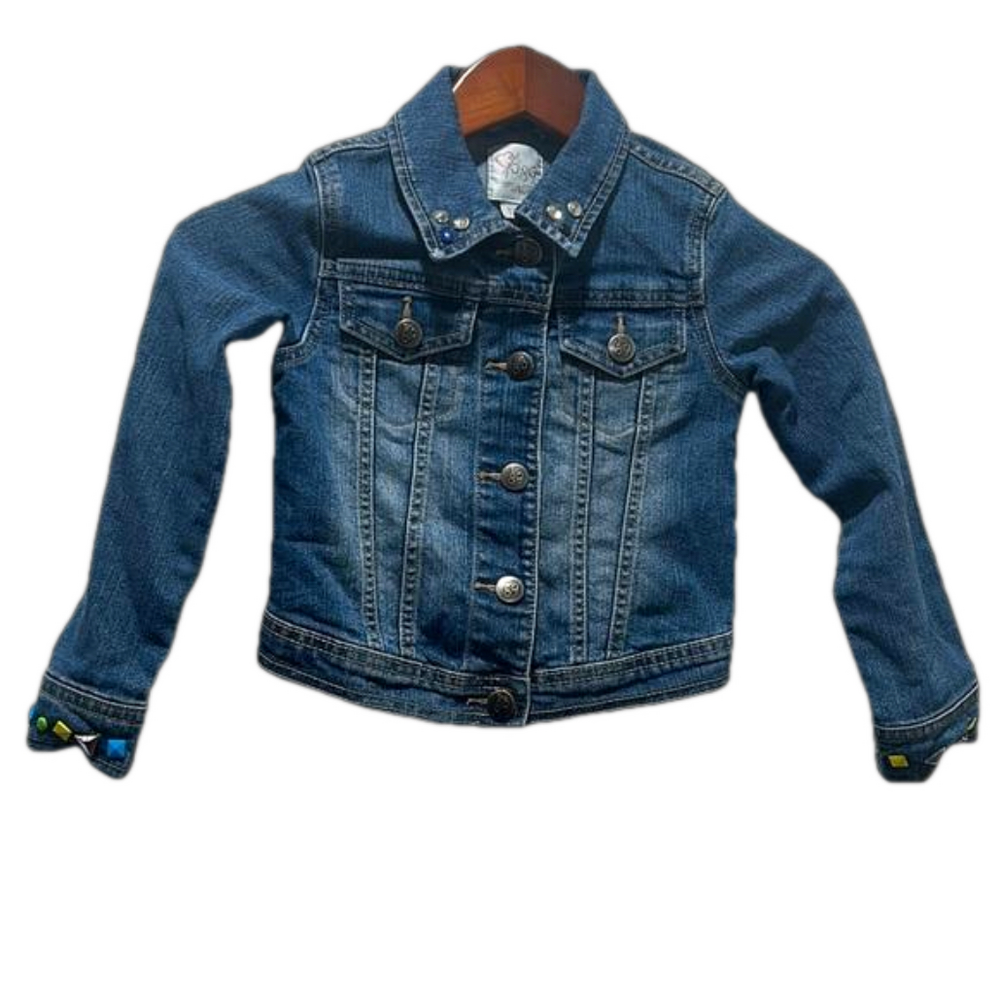 The children’s place blue Jean jacket size 5/6 GUC